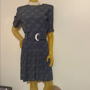 Vintage Black Dress with Belt
